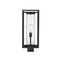 Z-Lite Dunbroch 1 Light Outdoor Post Mount Fixture, Black & Clear 584PHMS-BK - alternate 4